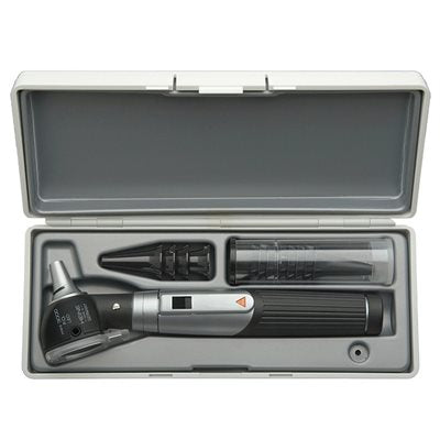 Heine Mini 3000 LED Fiber-Optic Otoscope Kit with Hard Case — Black