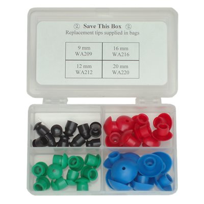 Grason WA Series Eartip Kit in Plastic Box - 40/kit (10 of each size eartip)
