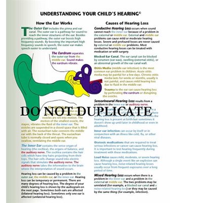 Understanding Your Child’s Hearing Brochures – 100 Pack