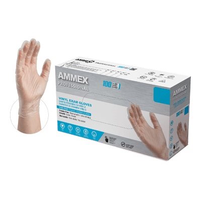Powder-Free Vinyl Exam Gloves – Extra Large (100/Box)