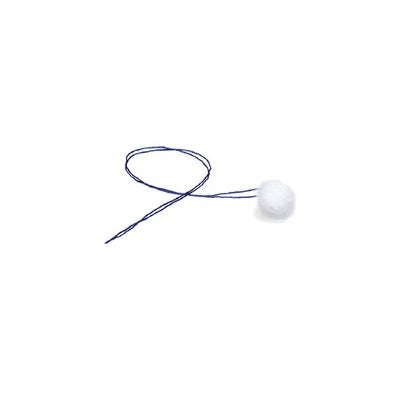 Cotton ear dams Small, blue string, 50 per bag