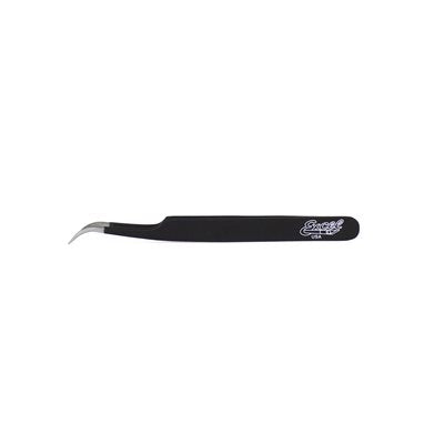 Excel Black Slant-Point Tweezers — 4.5 Inch