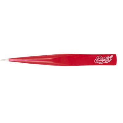 Excel Red Hollow-Body Tweezers — 4.75 Inch
