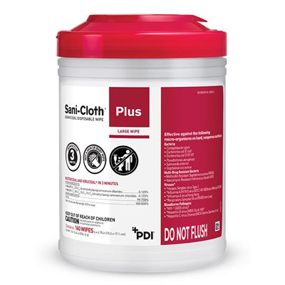 Sani-Cloth PLUS Disinfectant Wipes (160 per canister)