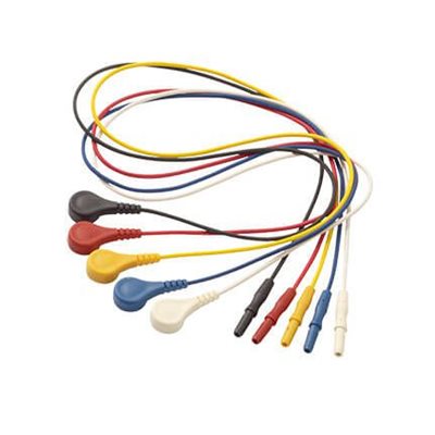Standard Button Electrode Leads - Reusable & Durable – Deshler Diagnostics