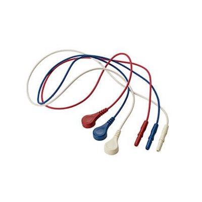Reusable Standard Button Electrode Leads - Set of 3 (RBW)