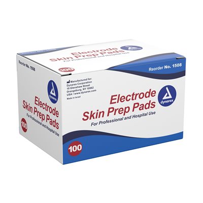 Dynarex Electrode Skin Prep Pads (100/box)