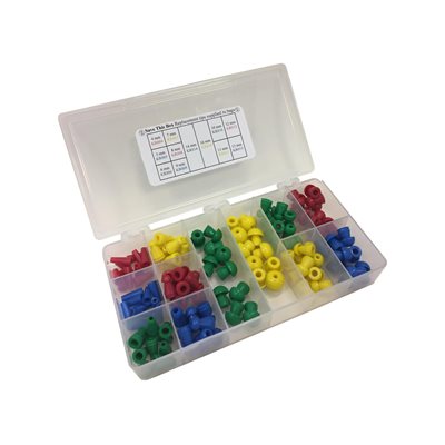 Grason KR Series Eartip Kit in Plastic Box - 120/kit (10 of each size eartip)