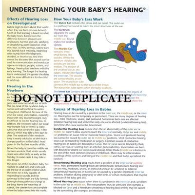 Understanding Your Baby’s Hearing Brochures – 100 Pack