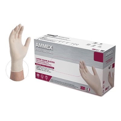 AMMEX Powder-Free Latex Exam Gloves – Extra Large (100/Box)