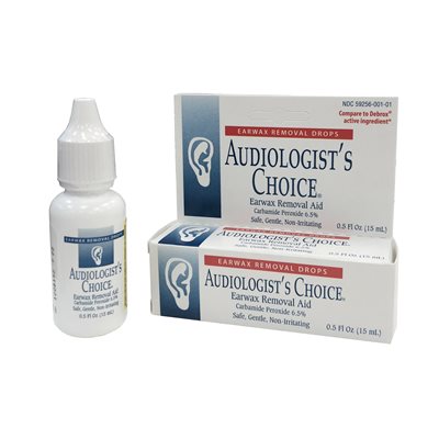Audiologist's Choice earwax removal drops refill 0.5 oz bottle