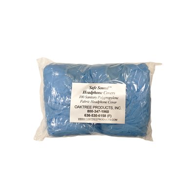 Safe Sound Disposable Headphone Covers — Large 4.5 in, Blue (100)