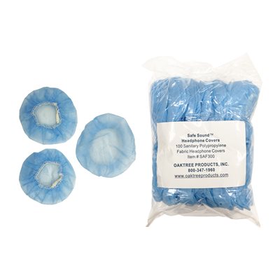 Safe Sound Disposable Headphone Covers — Standard 3 in, Blue (100)