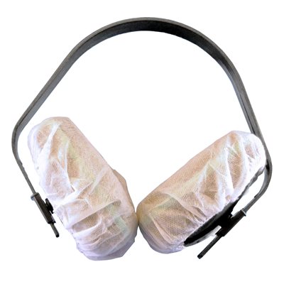 Disposable Headphone Covers — Extra Large 5.5 in, White (100)