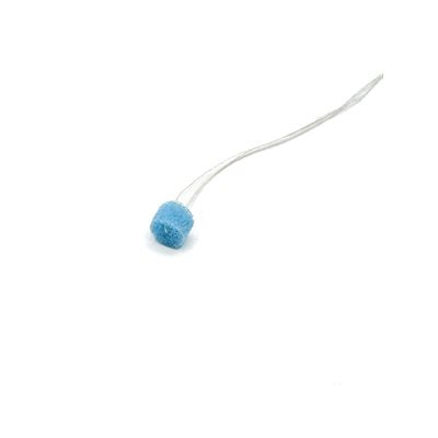 Memory Foam Ear Dams - Small, Blue Foam with Tan String (50 / bag)