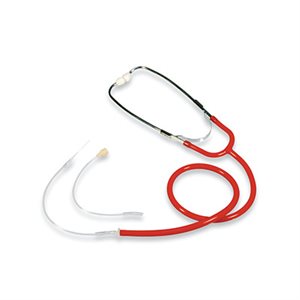 Heavy Duty Hearing Aid Listening Stethoscope — Red