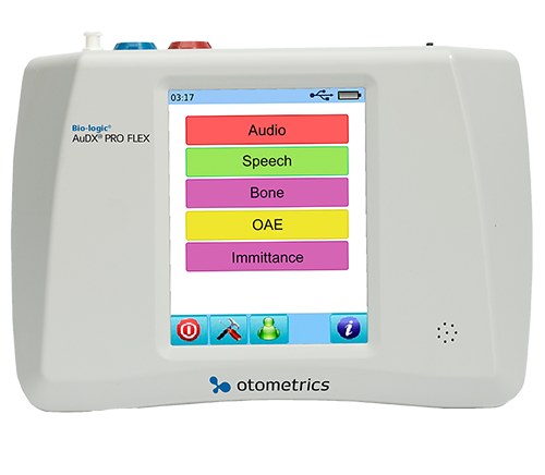 Bio-logic AuDX PRO FLEX — Diagnostic Tympanometry + DPOAE — official manufacturer product image
