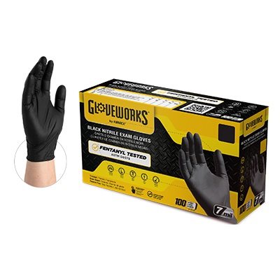 Powder-Free Nitrile Exam Gloves – XXL, Black (100/Box)