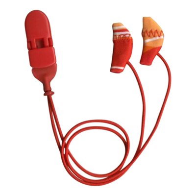 Ear Gear Micro Binaural Corded (Red/Orange) (56357)
