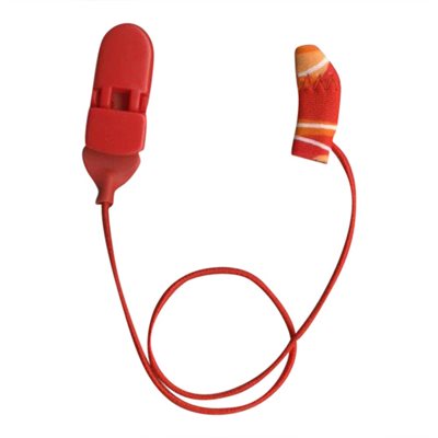 Ear Gear Micro Monaural Corded (Red/Orange) (56337)