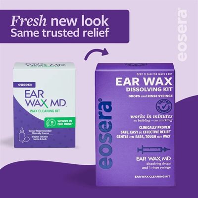 Ear Wax MD take-home kit with 0.5 oz bottle and bulb syringe