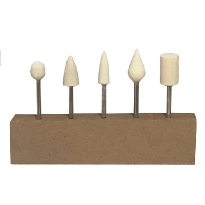 Hard-Density Felt Buff Kit — 5 Pieces