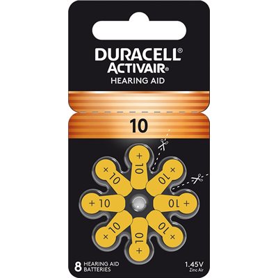 Duracell Activair size 10, 80 batteries