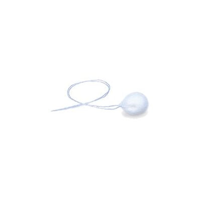 Cotton ear dams Medium, white string, 50 per bag