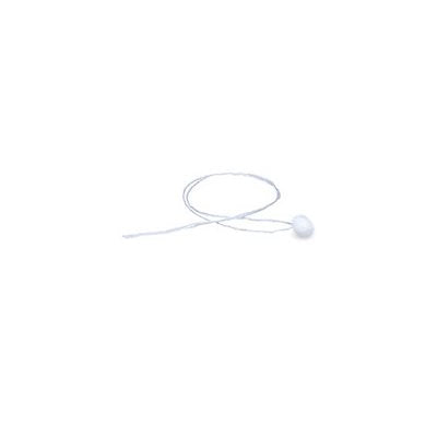 Cotton ear dams Mini, white string, 50 per bag