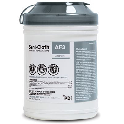 Sani-Cloth AF3 Alcohol-Free Disinfectant Wipes (160 per canister)
