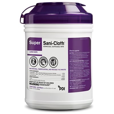 Super Sani-Cloth Disinfectant Wipes (160 per canister)